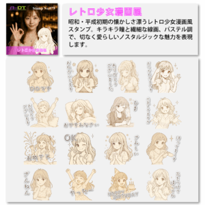 レトロ少女漫画風